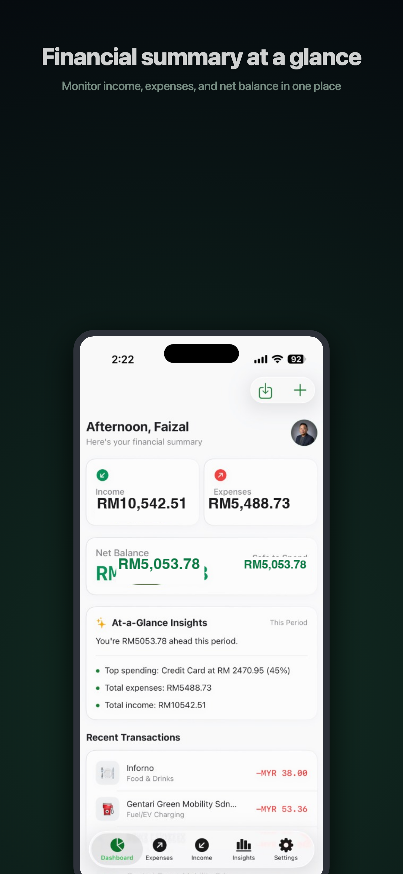 SpenIt: AI Spending Tracker