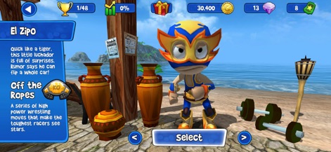 Beach Buggy Racing - このアプリでは、ユニークなキャラクターデザインを持つレーサーたちをアンロックできます。各キャラクターは専用のスペシャルパワーを秘めており、戦略的なレース展開を可能にします。