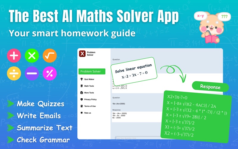 Question AI - Math Solution screenshot - Education app preview