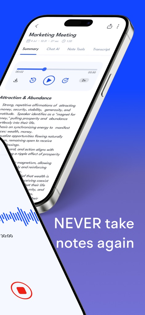AI Note Taker - Voice Recorder - Productivity App | MWM