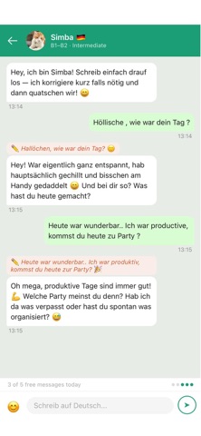 DeutschDailyChat iPhone screenshot