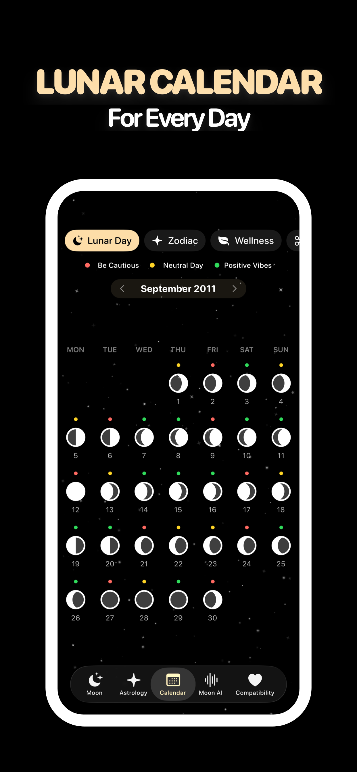 Lunation - Moon Phase Calendar screenshot 2
