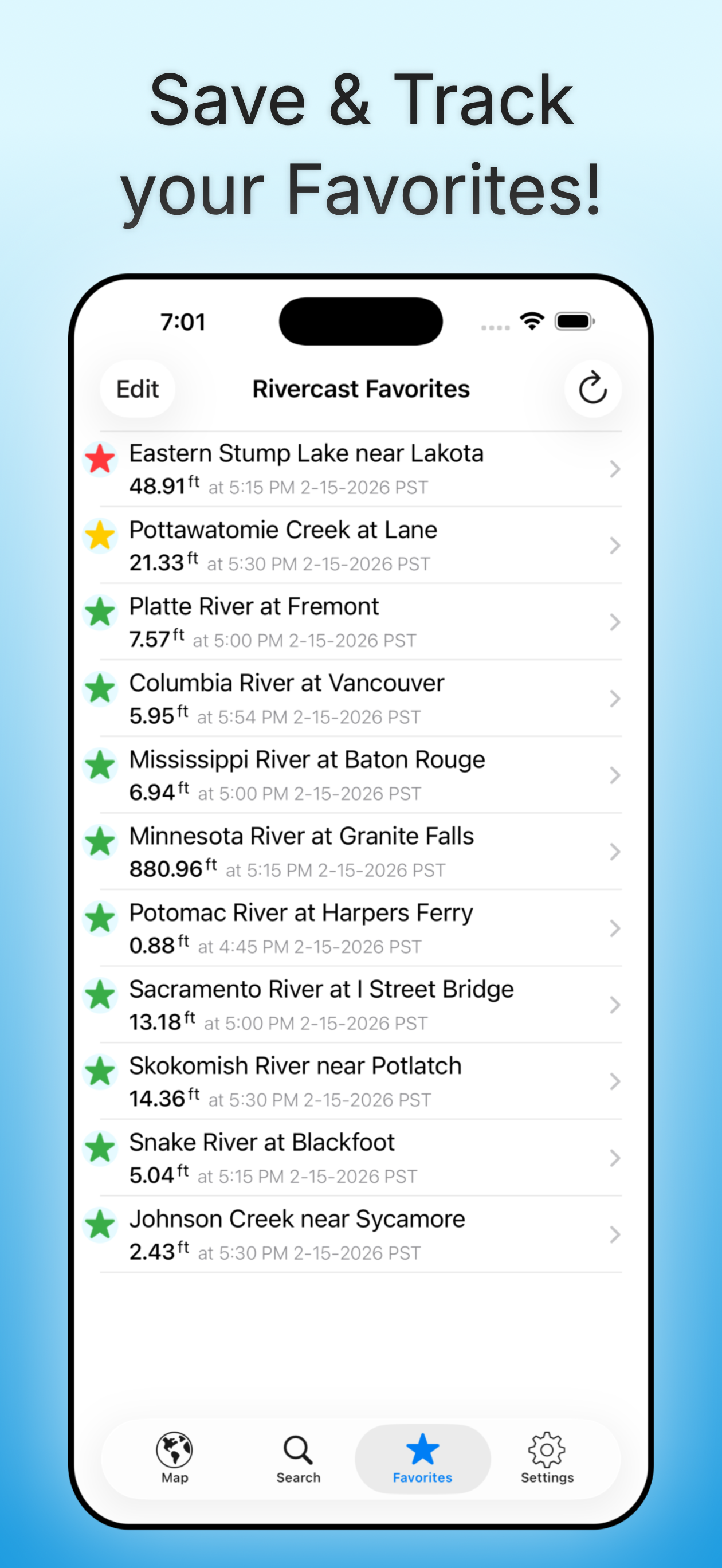 Rivercast: River Levels USA screenshot 4