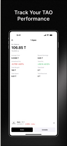 Taopilot: Bittensor TAO Wallet iPhone screenshot