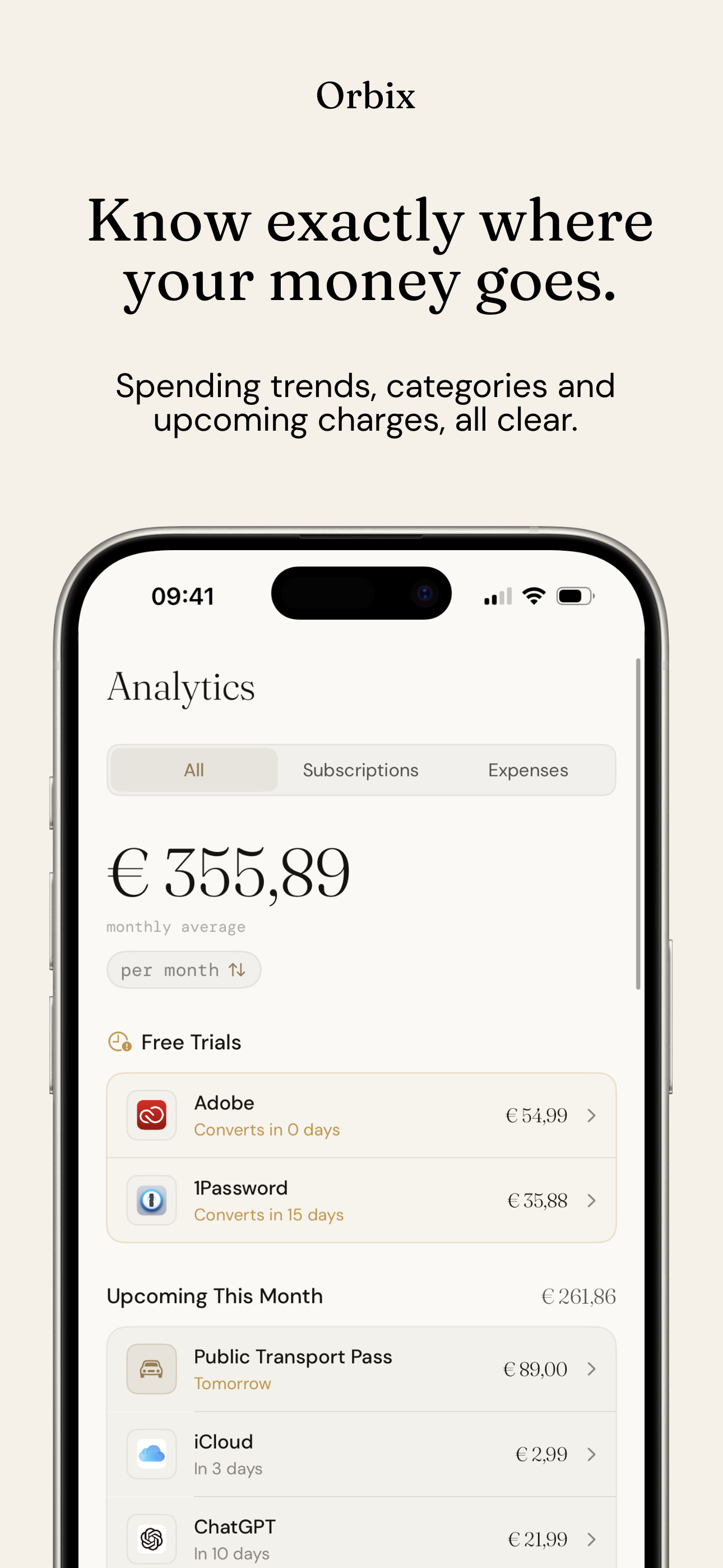 Orbix - Subscription Tracker screenshot 3