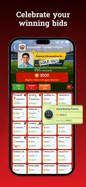 CricAuction - Cricket Auction iPhone screenshot 6