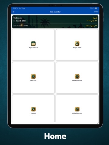 Hijri Calendar 2026 iPad screenshot