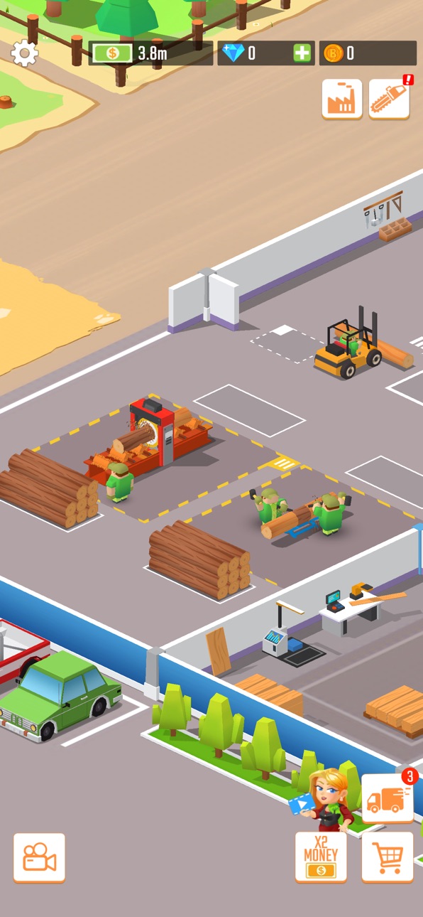 Idle Lumber Empire: Simulation iOS Mod IPA screenshot 8 - iOS game interface