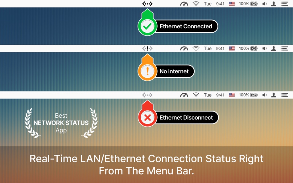 #1. Ethernet Status – Mac Menu (macOS) 게시자: AppYogi Software