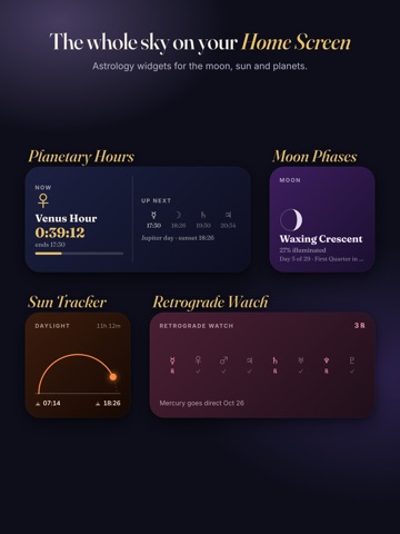 Astrology Widgets: Lunar & Sky