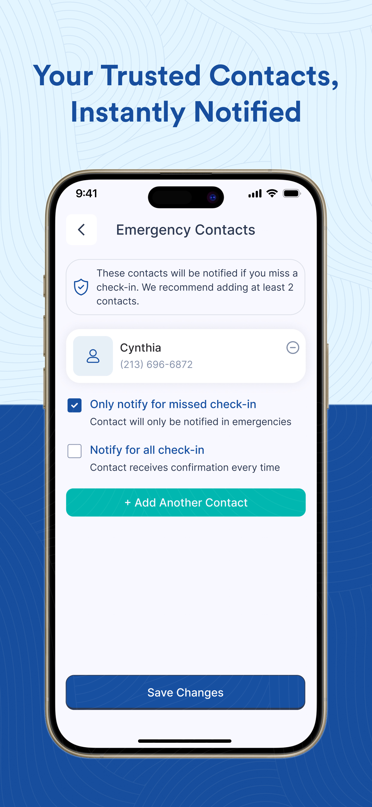 Cairegiver Check-in