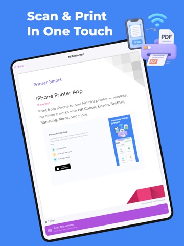AirPrinterSmart - print app iPad screenshot