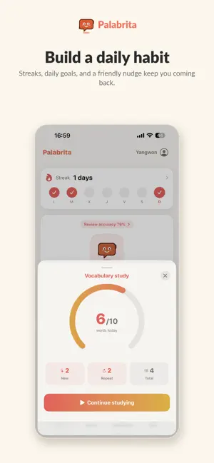 Palabrita: Spanish Words screenshot 3