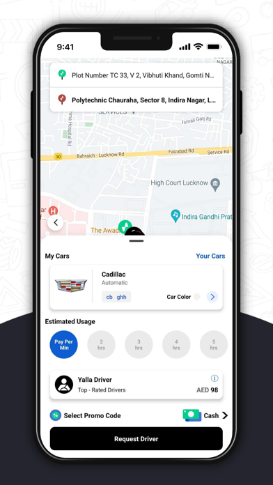 Yalla Drive : Hire a Driver Screenshot