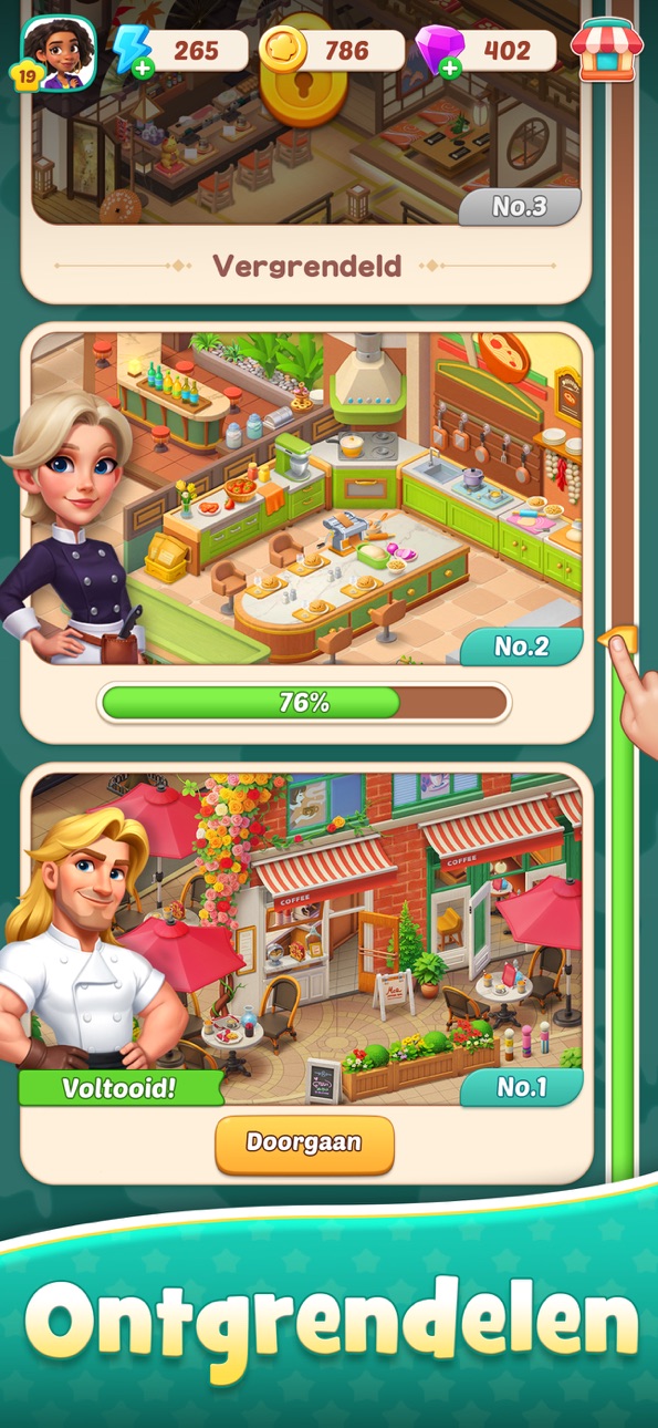 Foodstars: Merge & Cook iOS Mod IPA screenshot 5 - iOS game interface