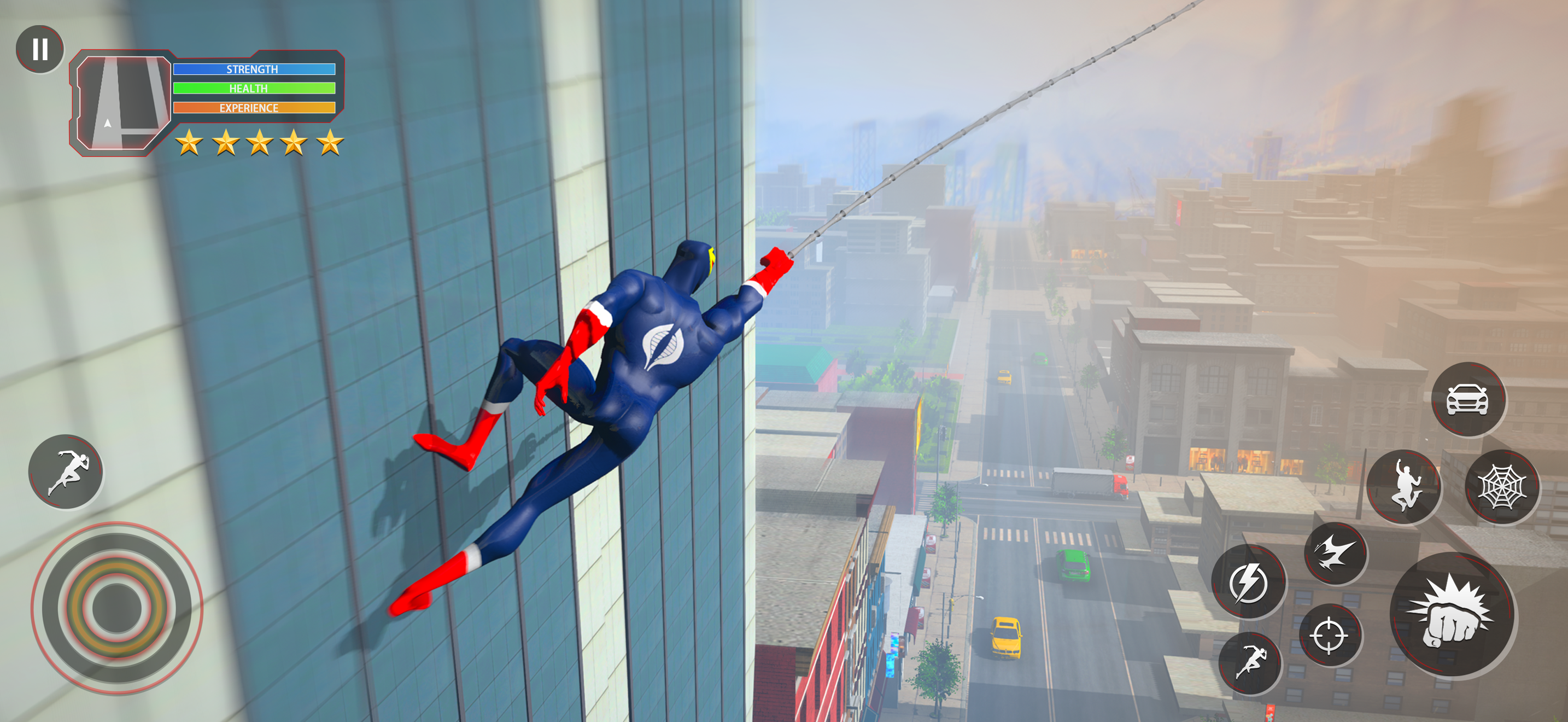 Fly Spider Rope Hero Man Games