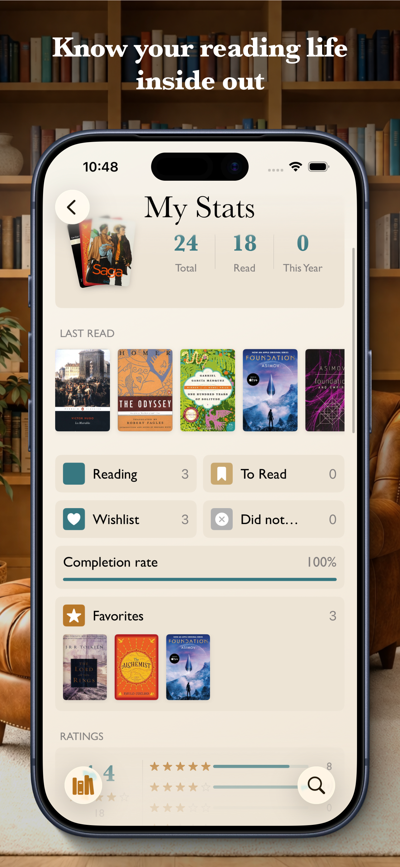Pinakes - Book Reading Tracker