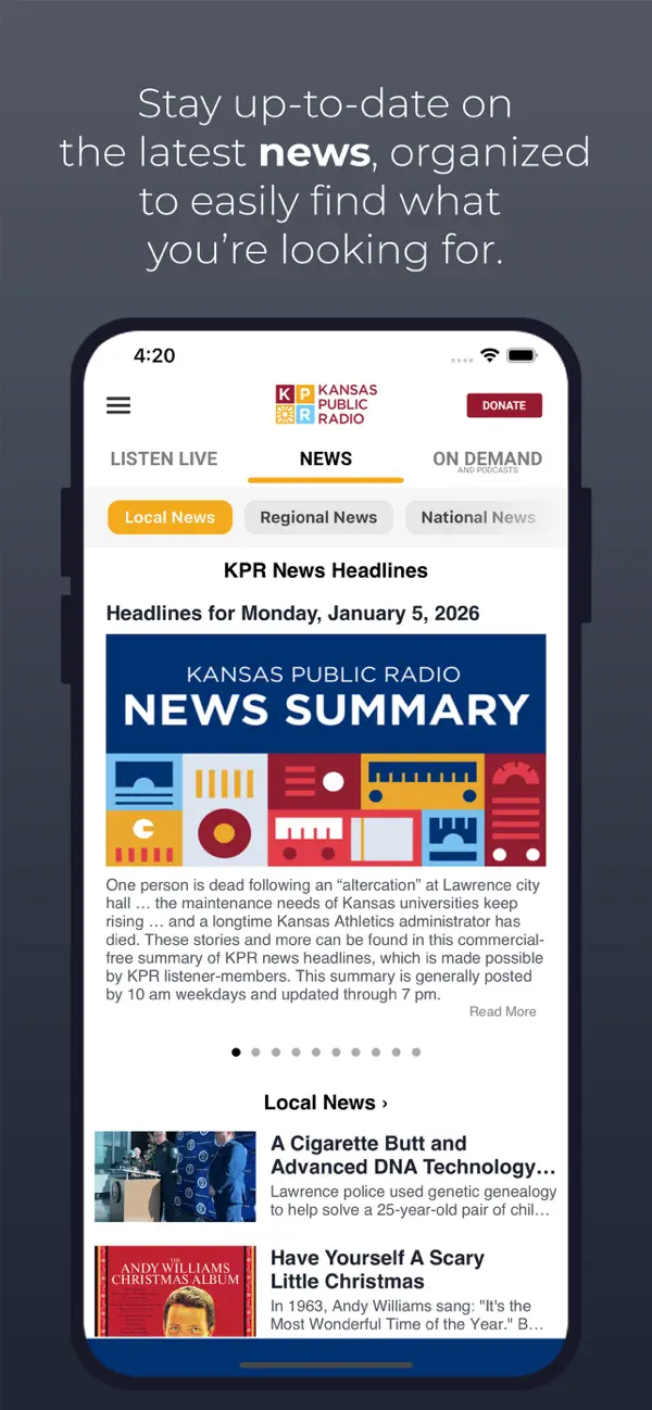 Screenshot #3 pour Kansas Public Radio