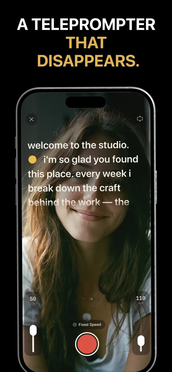 Screenshot #1 pour NexCam Teleprompter