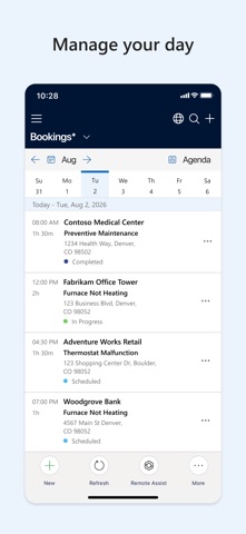 Dynamics 365 Field Service のスクリーンショット
