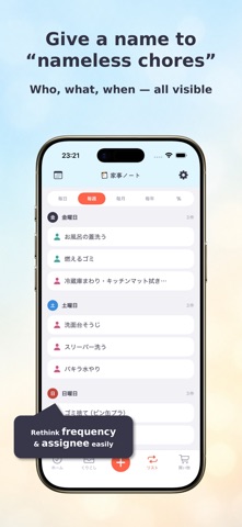 ChoreNote: Share Chore Tasks iPhone screenshot