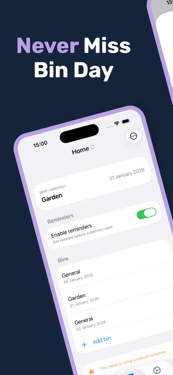 Screenshot #1 pour Bin Days - Bin Reminder