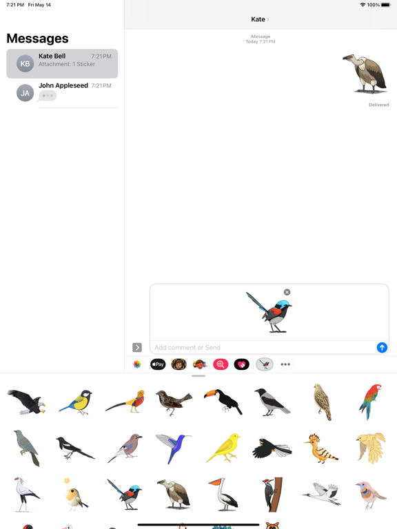 Screenshot #4 pour Exotic Bird Stickers