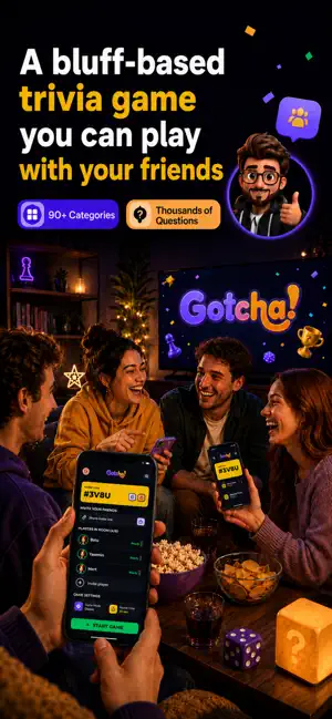 Gotcha: Bluff Party Trivia screenshot 1