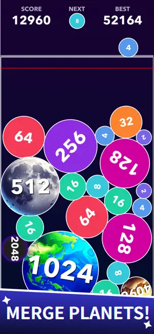 Space Merge 2048 screenshot 1