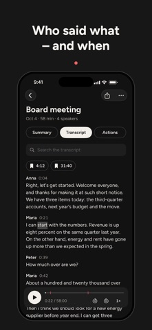Referat: AI Meeting Notes Screenshot 4 of 6
