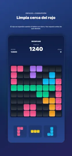 Captura de pantalla de NeonPang: Puzzle De Bloques en iPhone 5