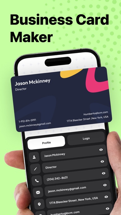 Screenshot #1 pour Business Card Maker·