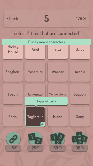 Select 4 Words Screenshot