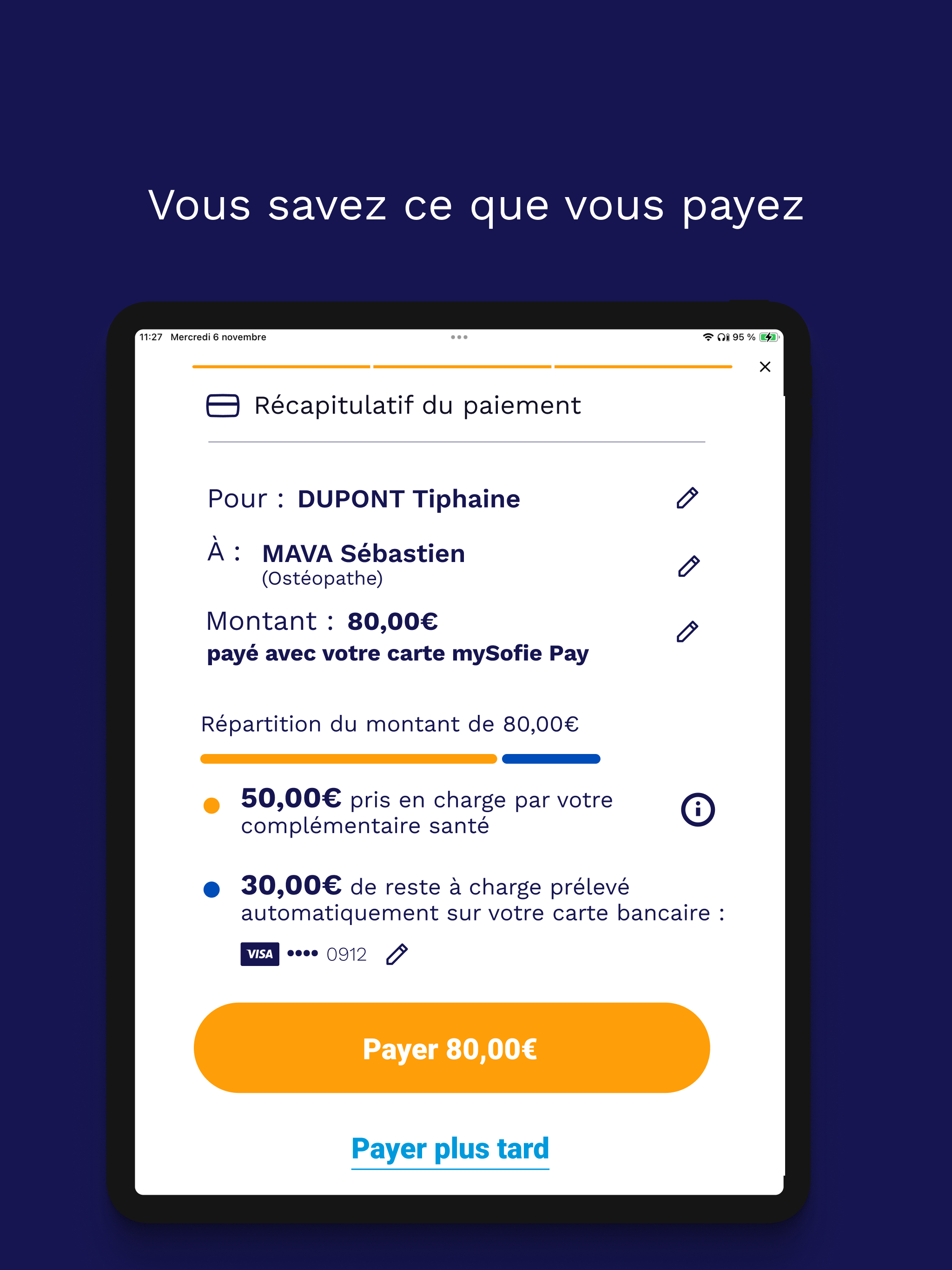 mySofie Pay - Paiement Santé