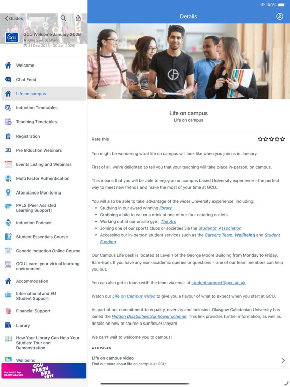 Screenshot #6 pour GCU Welcome