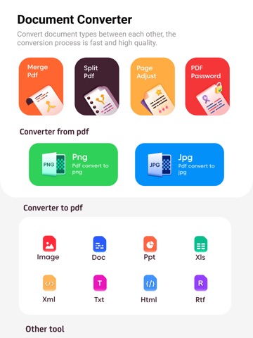 pdf converter - documents iPad screenshot