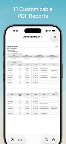 Guest List Organizer. iPhone screenshot