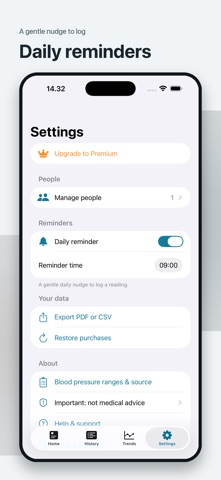 Blood Pressure Log: Tracker iPhone screenshot