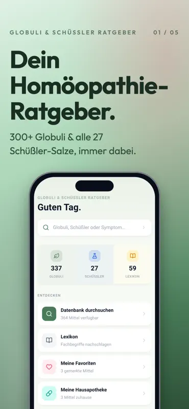 Globuli & Schüßler Ratgeber screenshot 1 of 5