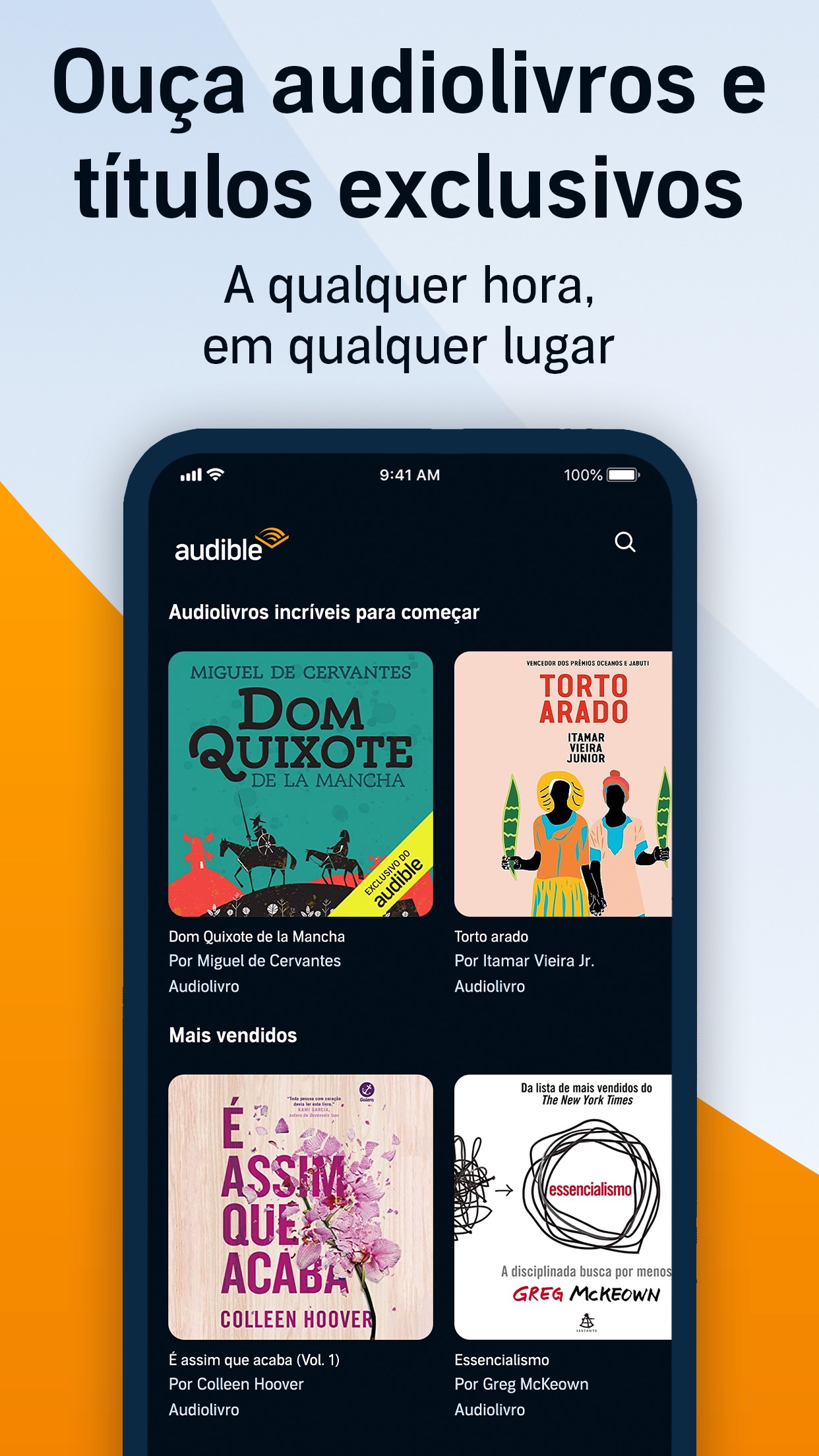 Screenshot do app Audible: Ouça Audiolivros