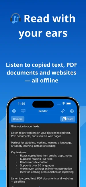 Voice Reader . iPhone screenshot 1