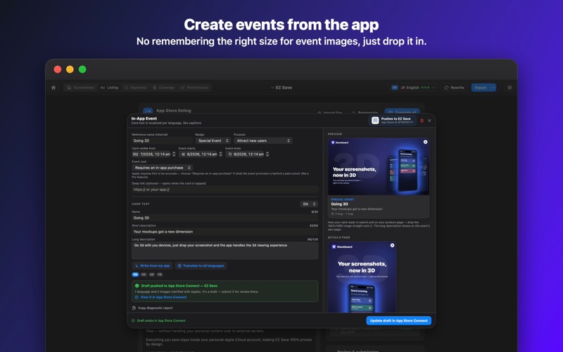 Storeboard : ASO Assistant iPhone screenshot