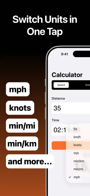 Calculator Speed Distance Time screenshot 2 of 10