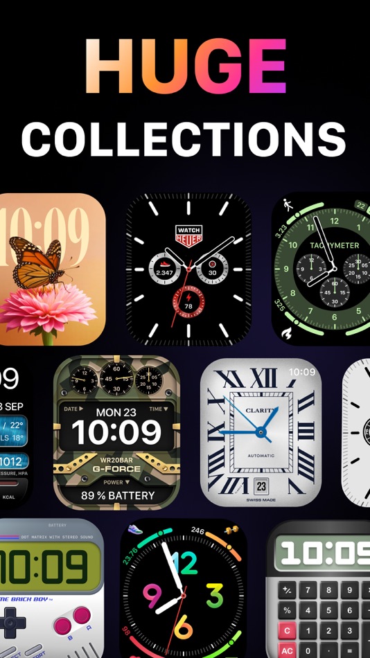 #2. Watch Faces Gallery for iWatch (iOS) Por: Watch Faces Gallery Widgets