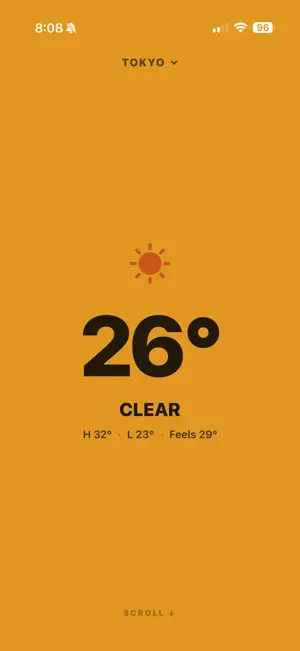 Fairweather Simple Weather screenshot 1