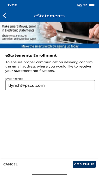CPCU Visa Card Screenshot