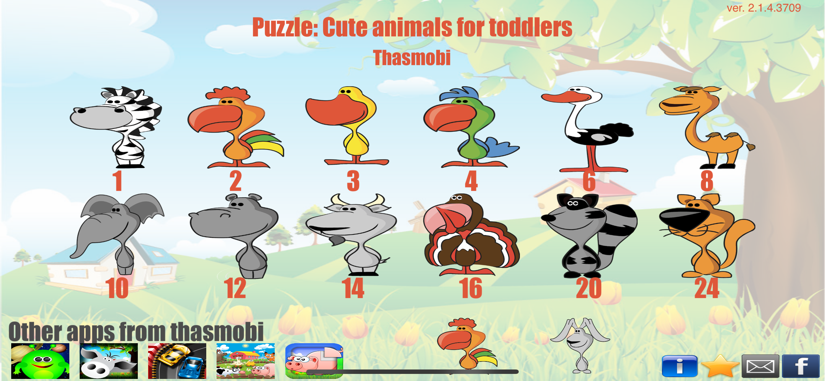 Cute animals for toddlers