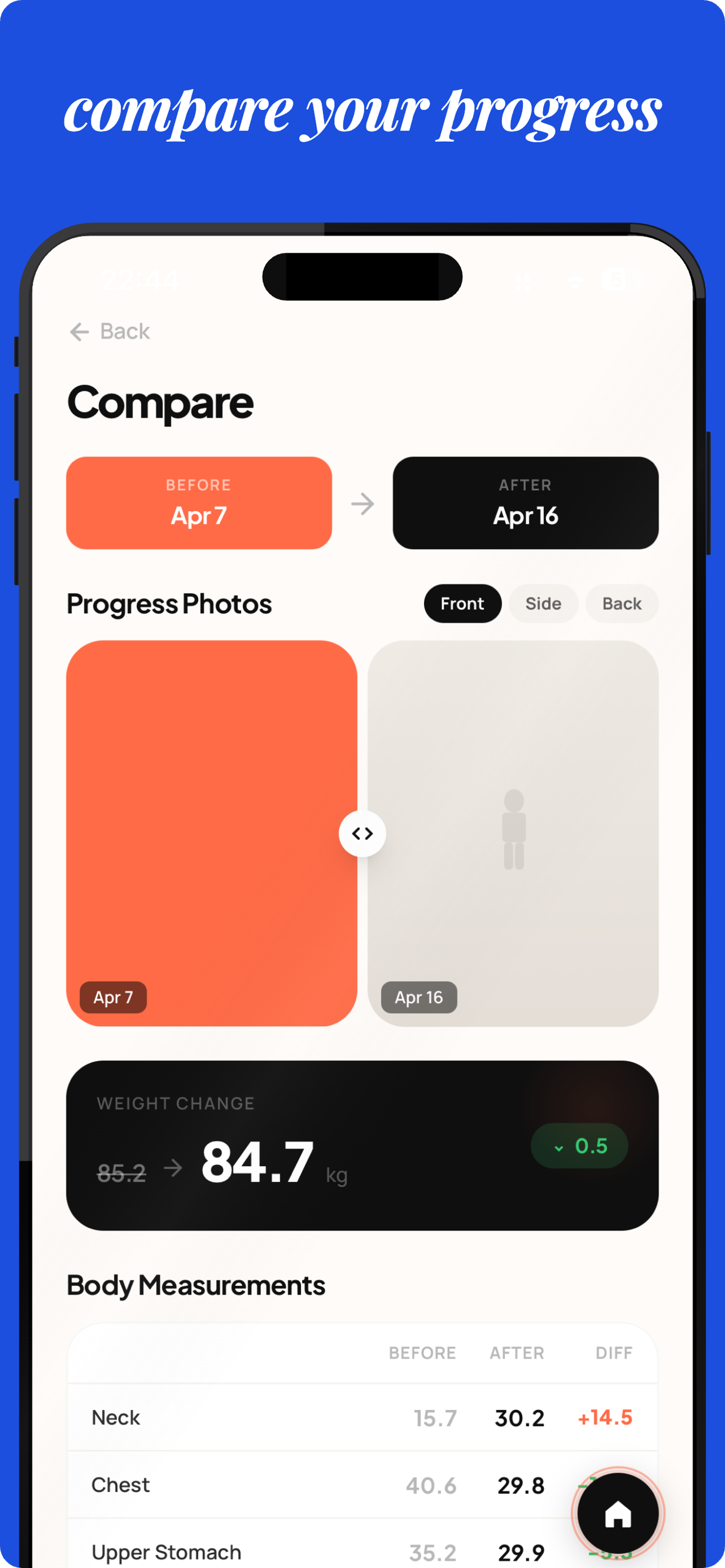 Tapeline: Body Measurement Log screenshot 4