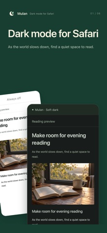 Mulan: Dark Mode for Safari screenshot 1