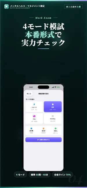 メンタルヘルスマネジメント検定II種 試験対策 問題集 screenshot 4